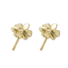 95961 xuping venta al por mayor moda barata diseño simple 24k color oro pendientes del perno prisionero de las mujeres